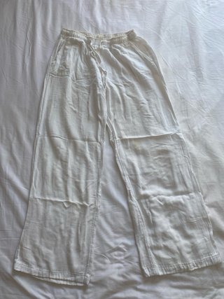 Pantalones de lino blancos