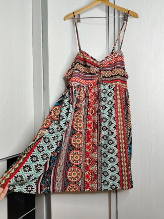 Vestido estampado multicolor talla única
