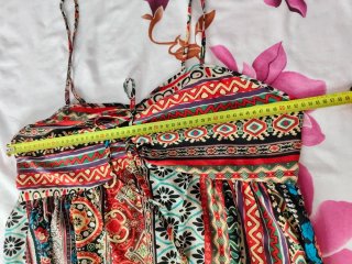 Vestido estampado multicolor talla única