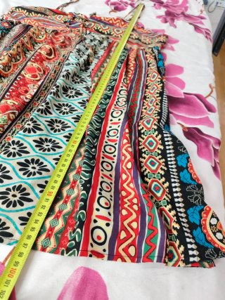 Vestido estampado multicolor talla única