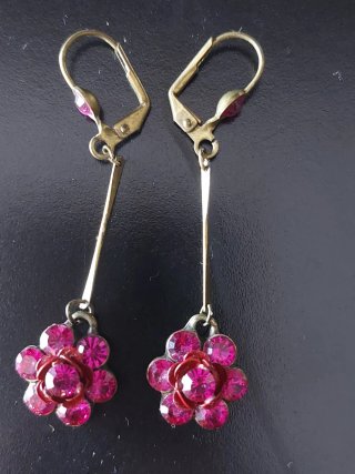 Pendientes Michal Negrin Flor Rosa (Swarovski)