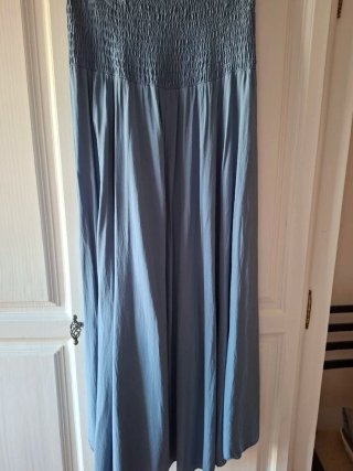 Falda pantalón azul elástica