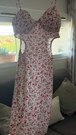 Vestido floral tirantes verano Talla S