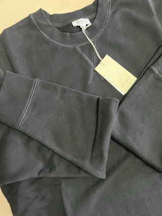 Sunspel Sweatshirt Loopback Preto Tamanho L