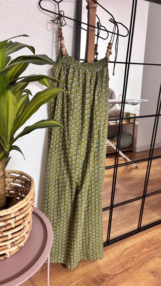 Vestido largo verde para vacaciones, corte ingles