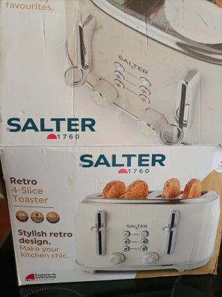 Tostadora Salter crema 4 ranuras