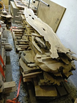 Tablón de olivo 200x35/45x45