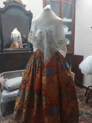Traje de Fallera Multicolor Po ara adulta o 13 añi