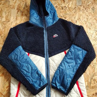 Giacca Nike Sportswear Heritage in pile blu