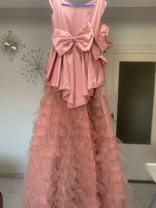 Vestido fiesta/bautizo elegante rosa Talla S