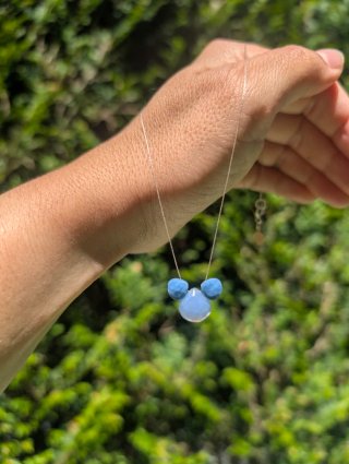 Gargantilla Calcedonia y Ópalos Azul