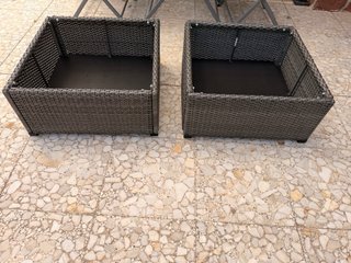 2 Sillones/Puffs Exterior Gris “ikea Sollerön”