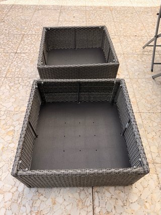 2 Sillones/Puffs Exterior Gris “ikea Sollerön”