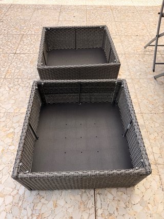 2 Sillones/Puffs Exterior Gris “ikea Sollerön”