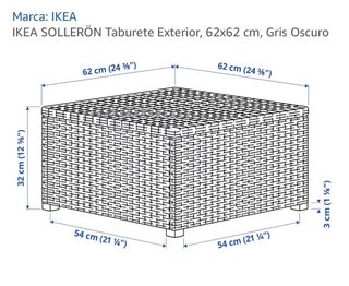 2 Sillones/Puffs Exterior Gris “ikea Sollerön”