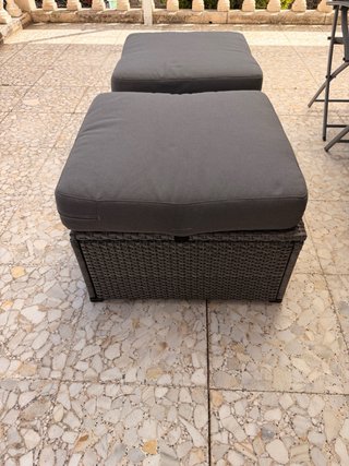 2 Sillones/Puffs Exterior Gris “ikea Sollerön”