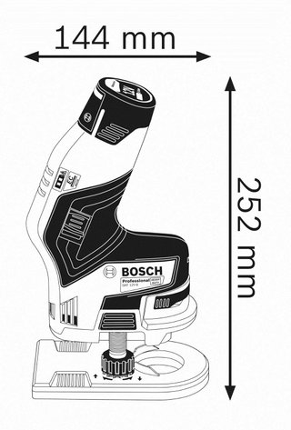 Bosch Professional fresadora batería GKF 12V-8