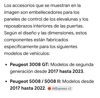Embellecedores Coche Peugeot