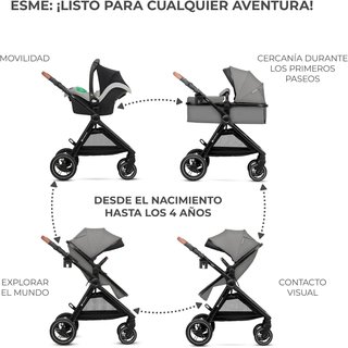 Kinderkraft carrito bebé multifuncional plegable