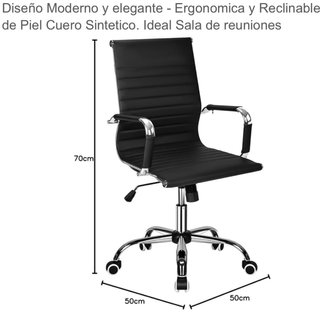 Regalo lote de 7 Sillas Oficina Negras y Plateadas