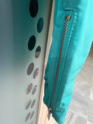 Pantalón casual mujer color verde azulado