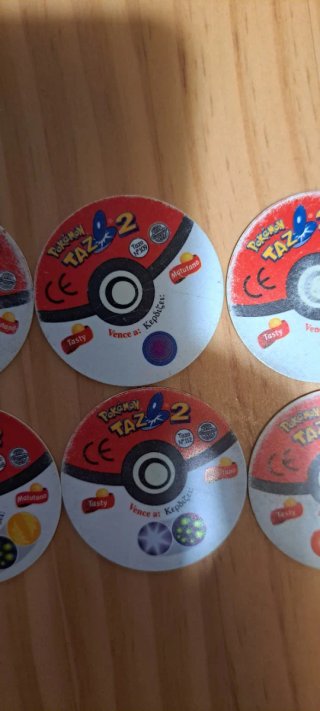Lote 6 Tazos Pokémon