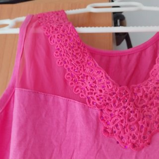 Camiseta sin mangas Haozunviang mujer rosa