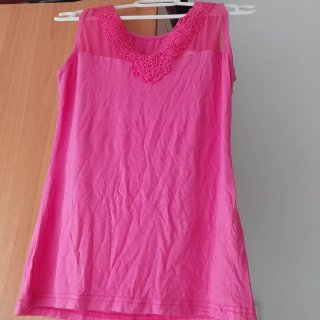 Camiseta sin mangas Haozunviang mujer rosa