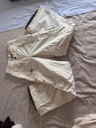 Pantaloncini da sci Salomon donna beige