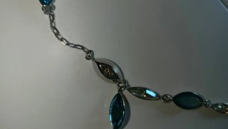 Collana Swarovski blu e argento