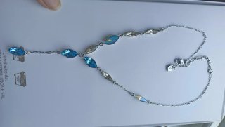 Collana Swarovski blu e argento