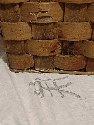 Cesto Madeira e Corda para Lenha