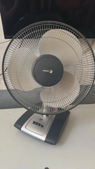 Ventilador Fagor Negro y Plateado
