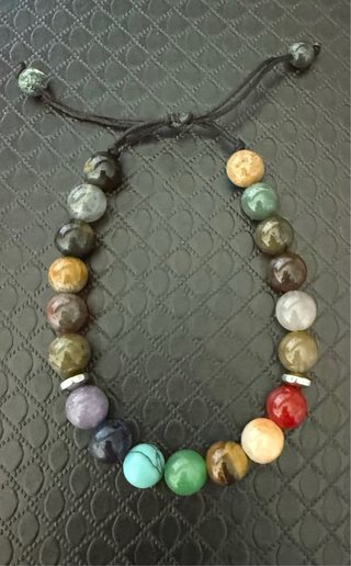 Pulsera 7 Chakras Piedras Naturales Ajustable