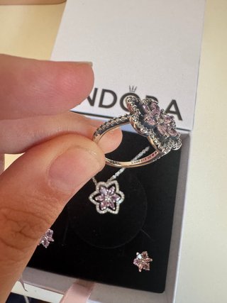 Conjunto de joyas plata  Plata Rosa Halo Brillante