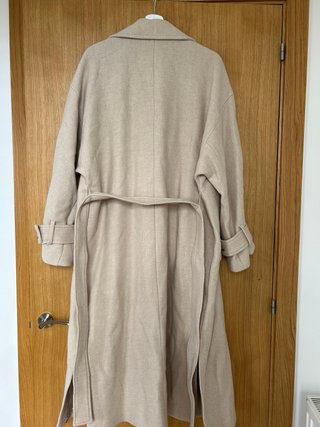 Abrigo Zara Beige Lana