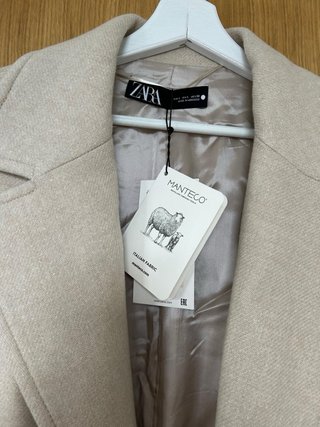 Abrigo Zara Beige Lana