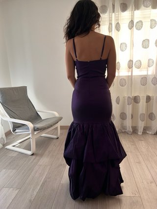 Vestido largo invitada boda morado