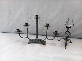 Candelabros antiguos de metal