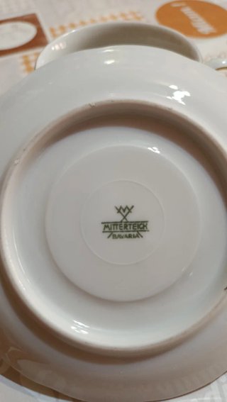 Taza y platillo Bavaria vintage porcelana