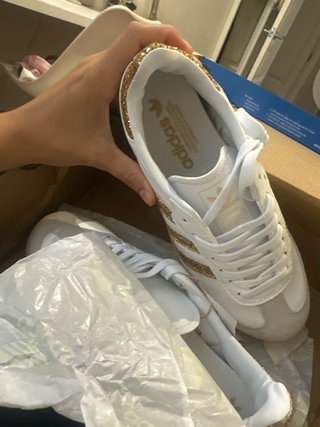 Adidas Samba Mujer Dorado y Blanco