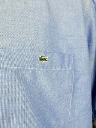 Lacoste Camicia Uomo XXXL Taglia 43 Oxford Azzurra