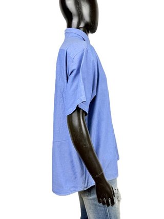 Lacoste Camicia Uomo XXXL Taglia 43 Oxford Azzurra