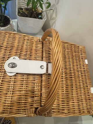Cesta de picnic, acampada camping, de mimbre NUEVA
