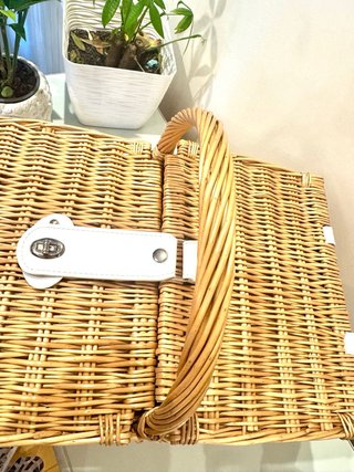 Cesta de picnic, acampada camping, de mimbre NUEVA