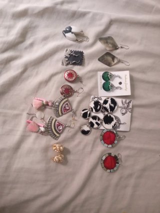 Lote 10 Pendientes Varios Estilos