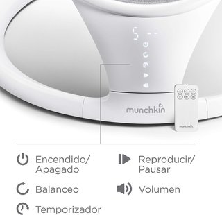 Munchkin hamaca mecedora bebé bluetooth portátil
