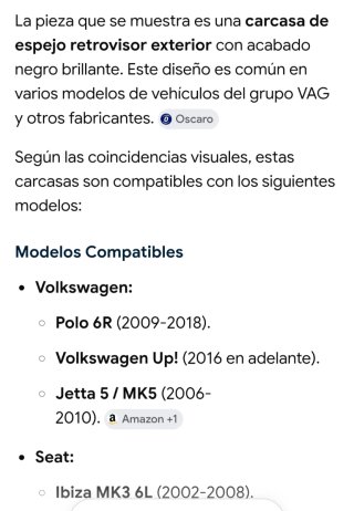 Carcasas Espejo VW Ibiza