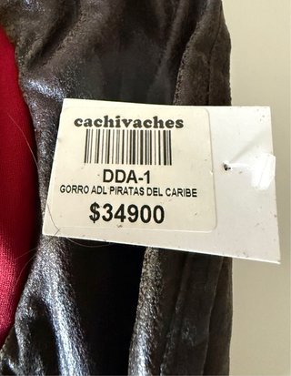 Sombrero con peluca Piratas del Caribe NUEVO