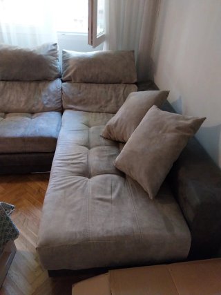 Sofá Chaiselongue Gris Tela